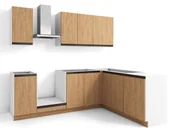 Meble kuchenne - Zestaw Mebli Kuchennych Bari Plus 240X180-L Dąb Kamienny - miniaturka - grafika 1