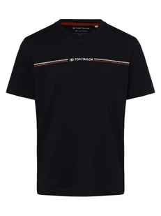 Tom Tailor T-shirt męski Mężczyźni Bawełna niebieski jednolity, S - Koszulki męskie - miniaturka - grafika 1