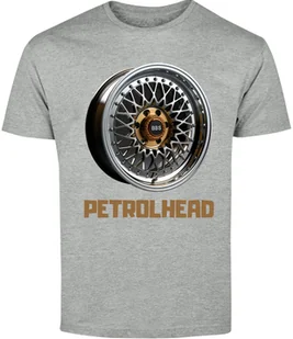 T-SHIRT MĘSKI MOTORYZACYJNA BBS BMW MERCEDES KOSZULKA SZARA R-L A349 - Koszulki męskie - miniaturka - grafika 1