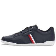 Buty sportowe męskie - Buty Tommy Hilfiger Classic LO Cupsole Leather FM0FM04277-DW5 - granatowe - miniaturka - grafika 1