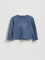 Bluzki dla niemowląt - Reserved - Koszulka z haftem - granatowy - miniaturka - grafika 1