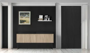 Drzwi harmonijkowe 004 08 czarny dąb 100 cm - Drzwi wewnętrzne - miniaturka - grafika 5