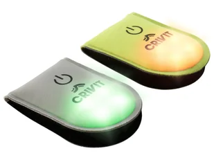 CRIVIT Zestaw świateł LED do biegania (Zestaw 2 opasek zatrzaskowych LED) - Latarki - miniaturka - grafika 1