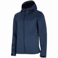 Kurtki męskie - Kurtka męska softshell 4F ciemny granat melanż - miniaturka - grafika 1