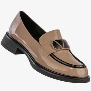 Mokasyny Damskie Skórzane Buty Eleganckie Półbuty Beżowe Filippo Beżowy 41 - Mokasyny damskie - miniaturka - grafika 1