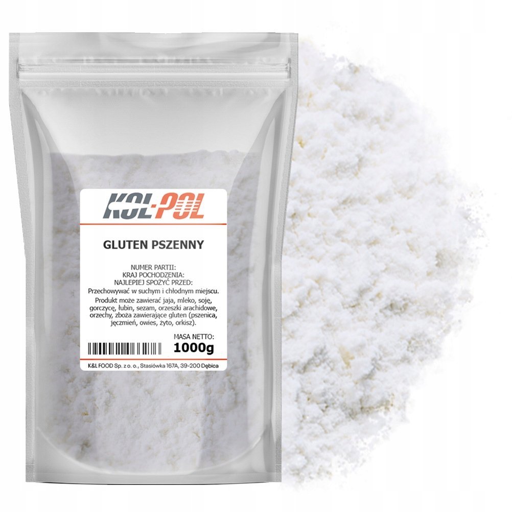 GLUTEN PSZENNY 1kg Witalny spożywczy naturalne białko do mąki Kol-Pol