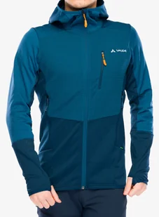 Bluza rozpinana Vaude Monviso Hooded Grid Fleece Jacket - dark sea - Bluzy sportowe męskie - miniaturka - grafika 1