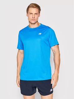 Koszulki sportowe męskie - New Balance Koszulka techniczna Accelerate MT03203 Niebieski Athletic Fit - grafika 1