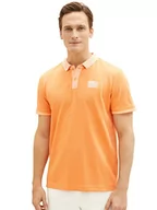 Koszulki męskie - TOM TAILOR Męska koszulka polo, 22195-Fruity Melon Orange, 3XL, 22195 - Fruity Melon Orange, 3XL - miniaturka - grafika 1