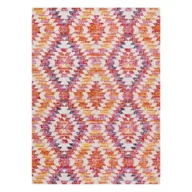 Dywany - Dywan nowoczesny MUNDO D7951 romby 3D outdoor różowy / beż wielokolorowy 120x170 cm - miniaturka - grafika 1