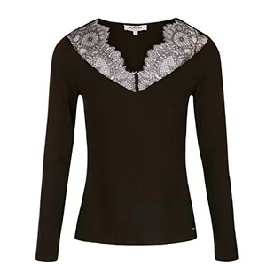 Morgan 201-TRACE.N Koszulka damska Granatowa XX-Large (Rozmiar producenta: TXXL), Czarny (czarny czarny), M - Koszulki i topy damskie - miniaturka - grafika 1