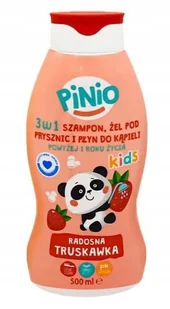 PINIO Szampon Żem pod prysznic i Płyn do kąpieli 3w1 TRUSKAWKA 500ml - Kosmetyki kąpielowe dla dzieci - miniaturka - grafika 1