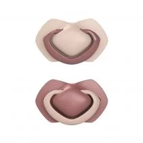 canpol Babies Zestaw smoczków uspokajających silikonowych symetrycznych Pure Color 6-18 m, różowy - Smoczki uspokajające - miniaturka - grafika 1