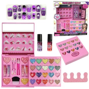 Zestaw piękności duża paletka - Leantoys - Zabawy w naśladowanie dorosłych - miniaturka - grafika 1