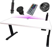 Biurka gamingowe - BIURKO ELEKTRYCZNE 120x60 LED REGULOWANE LED LOFTOWE METALOWE - miniaturka - grafika 1