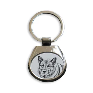 Elkhund szary Brelok ze zdjęciem i grawerem - Breloki - miniaturka - grafika 1