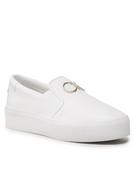 Calvin Klein Sneakersy Flatform Cupsole Slip On W/Hw HW0HW01421 Biały