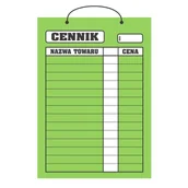 Tablice BHP - Tablica laminowana A3 - cennik zielony - miniaturka - grafika 1