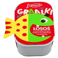 Konserwy i dania rybne - GRAAL Łosoś w pomidorowym sosie a’la ketchup z żurawiną 110g - miniaturka - grafika 1