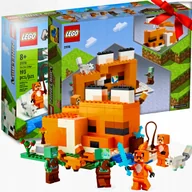 Klocki - ZESTAW KLOCKÓW LEGO DLA FANA MINECRAFT DOMEK LISY BAZA KLOCKI + FIGURKI XXL na prezent dla dziecka dużo klocków - miniaturka - grafika 1