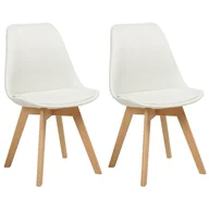 Krzesła - Zestaw 2 krzeseł do jadalni złamana biel DAKOTA II - miniaturka - grafika 1