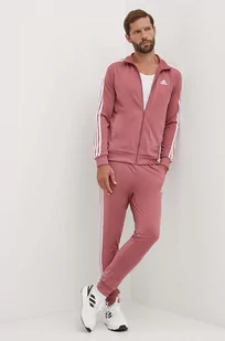 adidas dres Essentials męski kolor różowy IY6650 - Dresy męskie - miniaturka - grafika 1