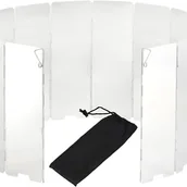 Pokrowce na grilla - 14 szt. składanej aluminiowej osłony przeciwwietrznej do kuchenki kempingowej na zewnątrz, osłony przeciwwietrznej do kuchenki gazowej - miniaturka - grafika 1