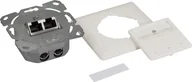 Pozostałe akcesoria sieciowe - LogiLink NP0128 - Cat.6A Netzwerkdose UP 2x RJ45 geschirmt reinweiß - miniaturka - grafika 1