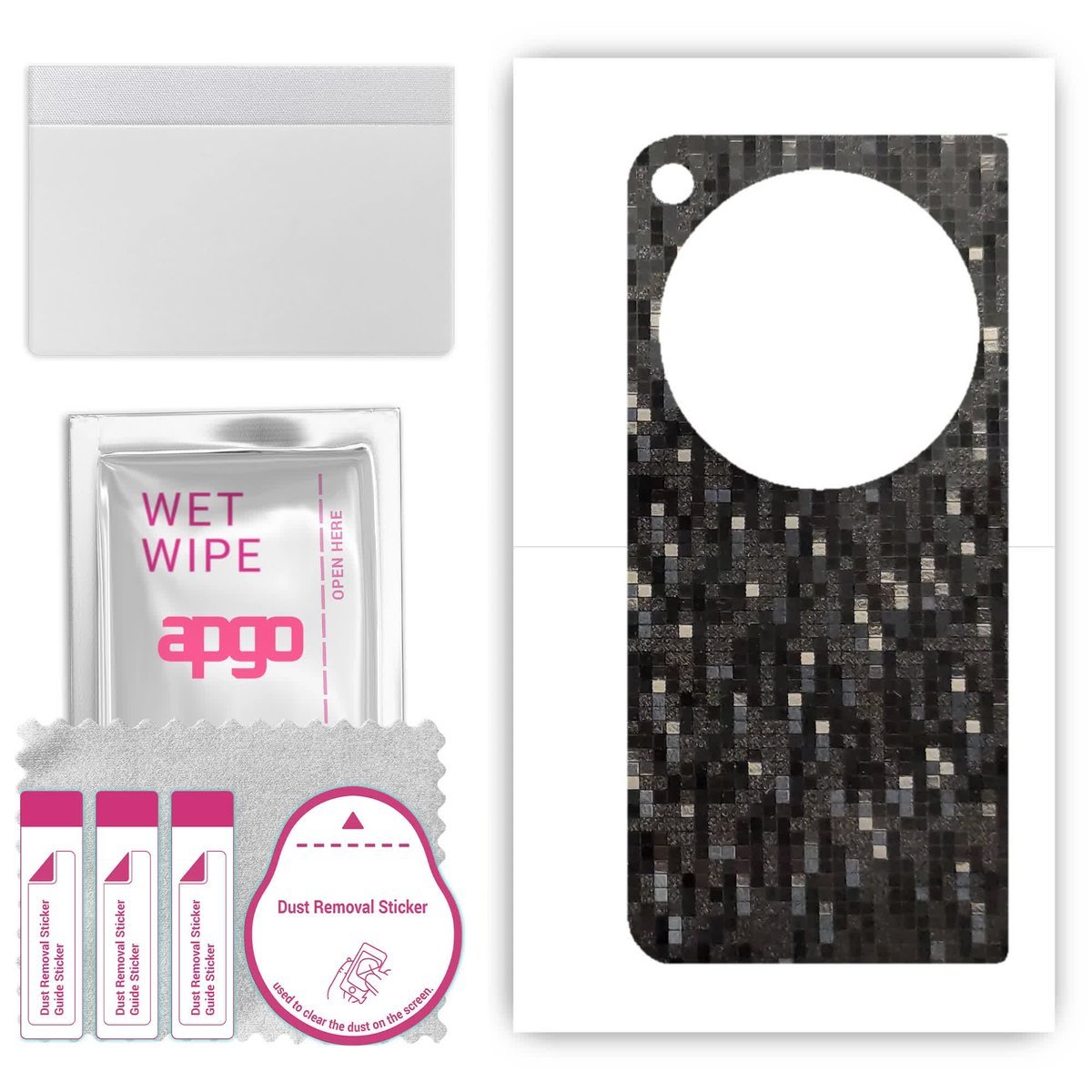 Folia naklejka skórka strukturalna na TYŁ do Oppo Find N3 - Carbon Pixel Czarny - apgo SKINS