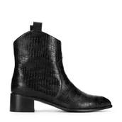 Półbuty męskie - Damskie kowbojki ze skóry croco - miniaturka - grafika 1