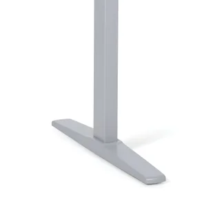 Stół z regulacją wysokości, elektryczny, 675-1325 mm, narożnik prawy, blat 1800x1200 mm, podstawa szara, szary - Stoły i stoliki do biura - miniaturka - grafika 6