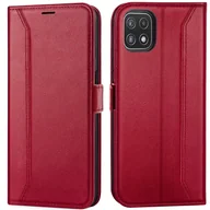 Etui i futerały do telefonów - Etui na telefon komórkowy Samsung Galaxy A22 5G składane etui ochronne, czerwone - miniaturka - grafika 1