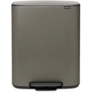 Brabantia Kosz na śmieci Bo Pedal Bin 2 x 30 l ciemnooliwkowy 211546 - Kosze na śmieci - miniaturka - grafika 1