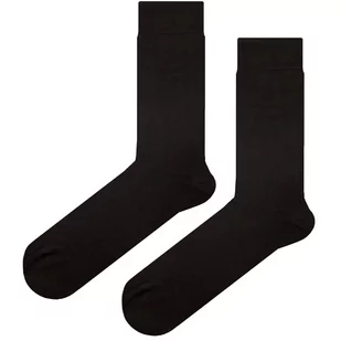 Skarpety brązowe gładkie eleganckie EM 2 - EM Men's Accessories - Skarpetki męskie - miniaturka - grafika 1