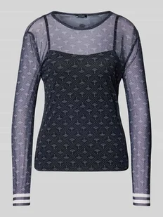 Bluzka z długim rękawem o półprzezroczystym designie model ‘Tuli’ - Bluzki damskie - miniaturka - grafika 1