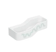 Umywalki - Geberit Bambini Umywalka wisząca 90x39 cm dziecięca podwójna bez otworów na baterię biały alpin/zielony/jasnozielony 502.973.79.2 - miniaturka - grafika 1