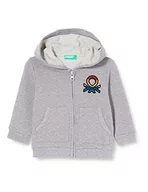 Bluzy dla chłopców - United Colors of Benetton Bluza chłopięca Giacca C/CAPP M/L, Melange Light Grey 501, 98 cm - miniaturka - grafika 1