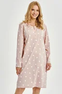 Bielizna nocna - Koszula nocna Nori jasnoróżowa 4XL - miniaturka - grafika 1