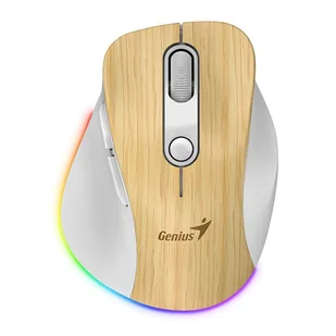 Genius Ergo 9000S Pro, drewno, optyczna, 2400DPI - Myszki - miniaturka - grafika 1