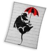 Koce - Koc polarowy, 150x200 cm, Banksy Graffiti - miniaturka - grafika 1