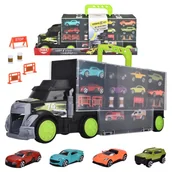 Samochody i pojazdy dla dzieci - Dickie Toys Transporter Samochodowy Zestaw Z Autkami 3+ - miniaturka - grafika 1