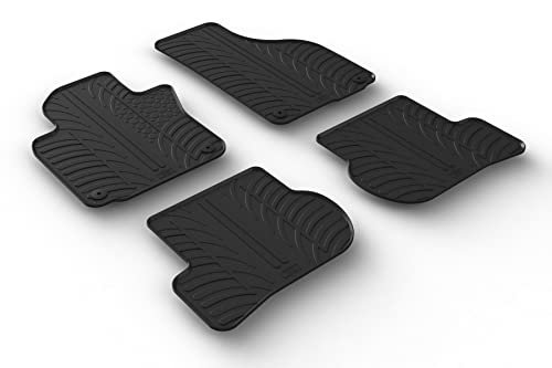 Gledring 0479 zestaw mat gumowych pasujących do Skoda Octavia IV Limousine/Kombi 2020 (profil T 4-częściowy + klipsy montażowe)