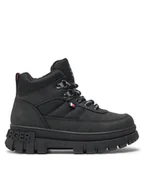 Buty dla chłopców - Tommy Hilfiger Trzewiki Lace-Up Bootie T3X5-33707-1492 M Czarny - miniaturka - grafika 1
