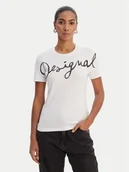 Koszulki i topy damskie - Desigual T-Shirt 26SWTK07 Biały Regular Fit - miniaturka - grafika 1