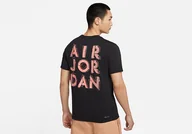 Koszulki męskie - Nike Air Jordan Dri-Fit Air Graphic Crew Tee Black - miniaturka - grafika 1