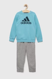 Dresy i komplety dla dziewczynek - adidas dres dziecięcy kolor niebieski - grafika 1