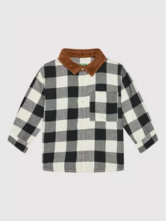 Koszulki dla chłopców - Benetton United Colors Of Koszula 50RG5QL80 Czarny Regular Fit - grafika 1