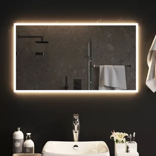 vidaXL Lustro łazienkowe z LED, 50x90 cm - Lustra - miniaturka - grafika 1
