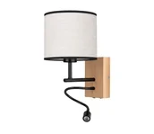 Lampy ścienne - Spot-Light 67291974 - Kinkiet BOHO 1xE27/25W/230V + LED/1W/230V dąb - miniaturka - grafika 1