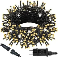 Oświetlenie świąteczne - Lampki choinkowe Springos Lampki choinkowe 300 led biały ciepły + biały zimny flash 15m oświetlenie świąteczne IP44 UNIWERSALNY - miniaturka - grafika 1